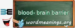 WordMeaning blackboard for blood-brain barrier